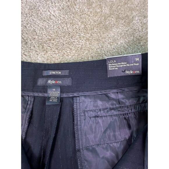 Style & Co Lola Dress Pants Womens 14 Striped Flared Leg Career NEW D464 - Picture 8 of 12